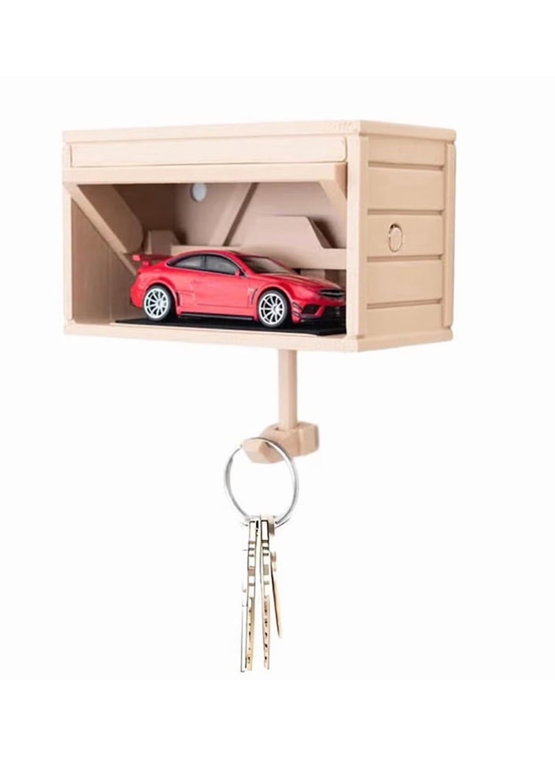 Car Garage Key Holder with Opening Door Fun 3D Printed Organizer Wall Mount Easy Installation Rack - Image 1